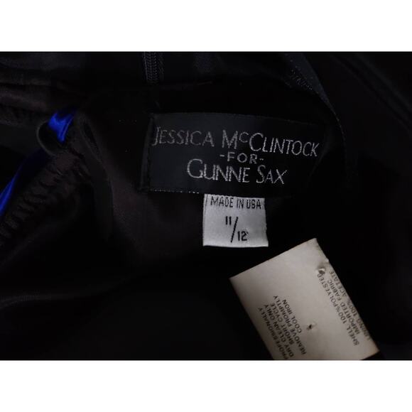 Jessica McClintock for Gunne Sax Black Strapless Formal Mermaid Dress Size 11/12 - Picture 10 of 10